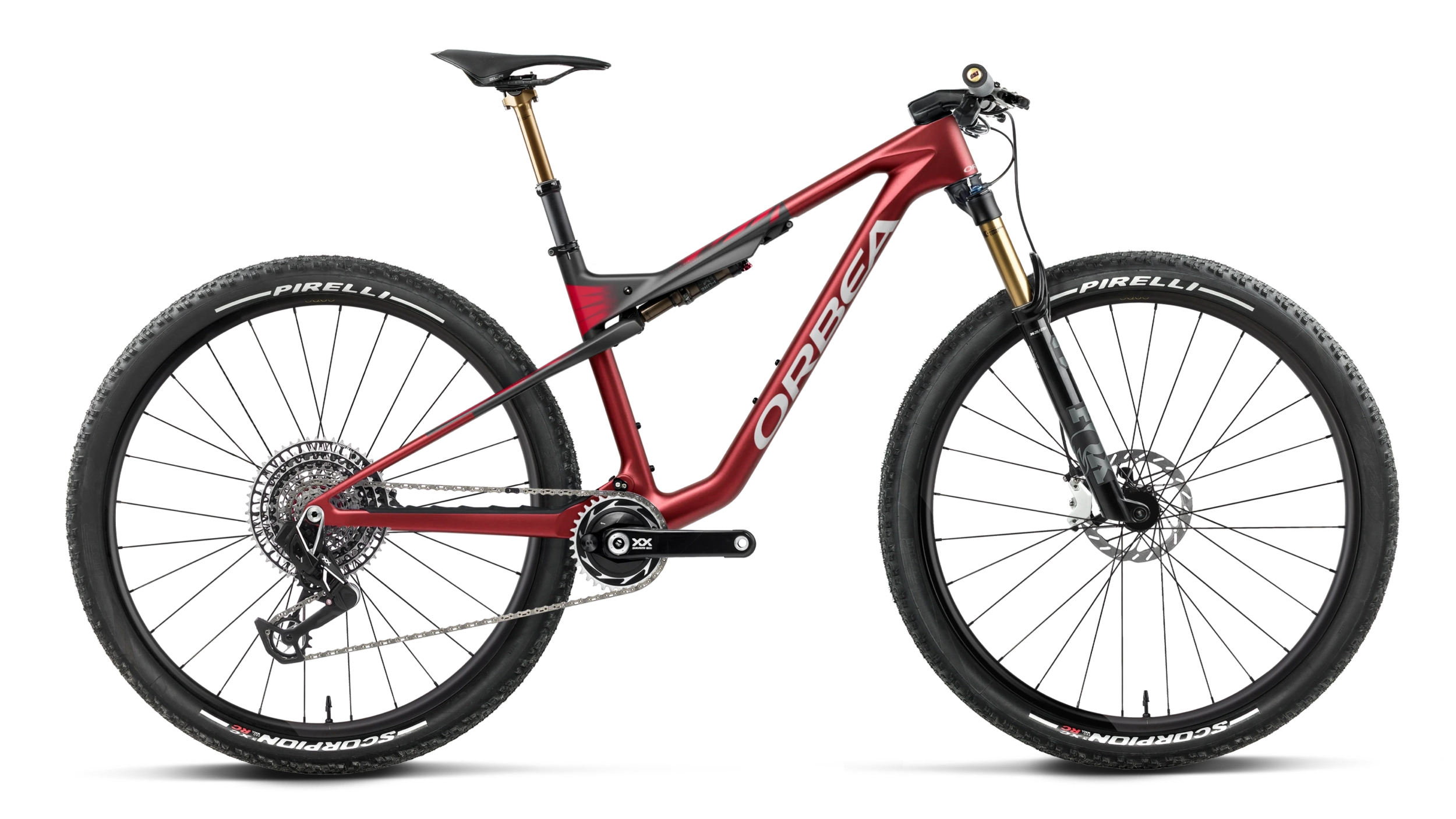 Orbea Rise Metallic Burgundy Red color bike