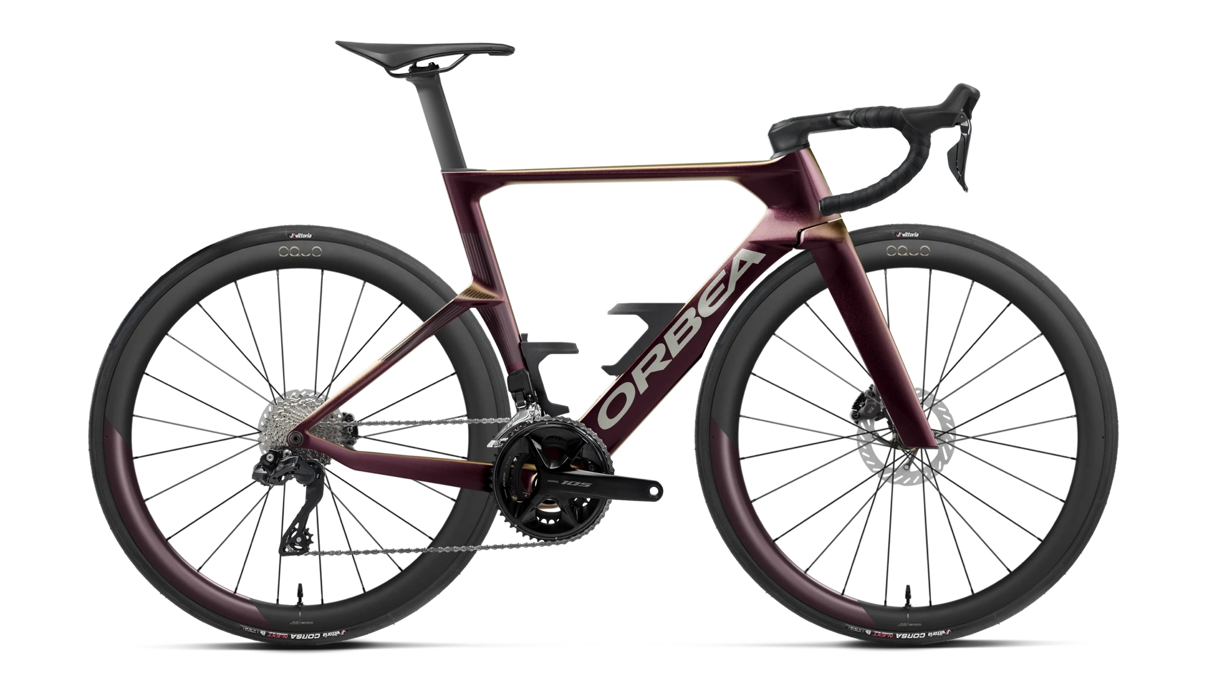 Orbea Rise Metallic Burgundy Red color bike