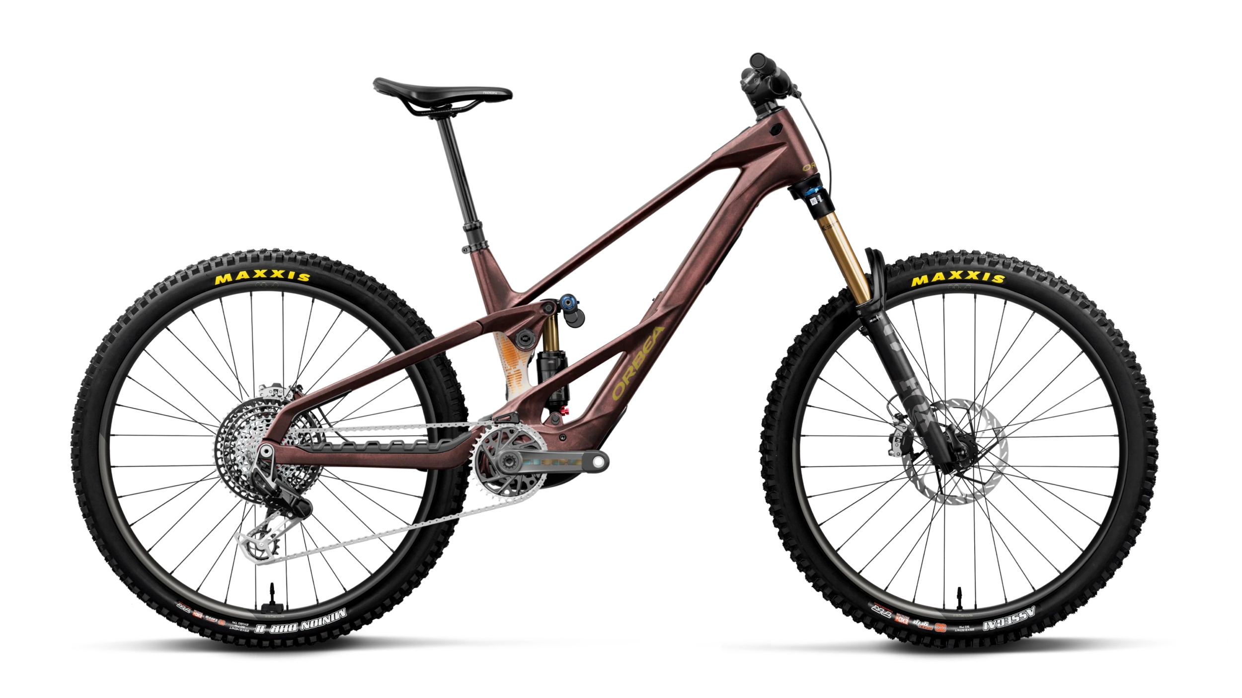 Orbea Rise Metallic Burgundy Red color bike