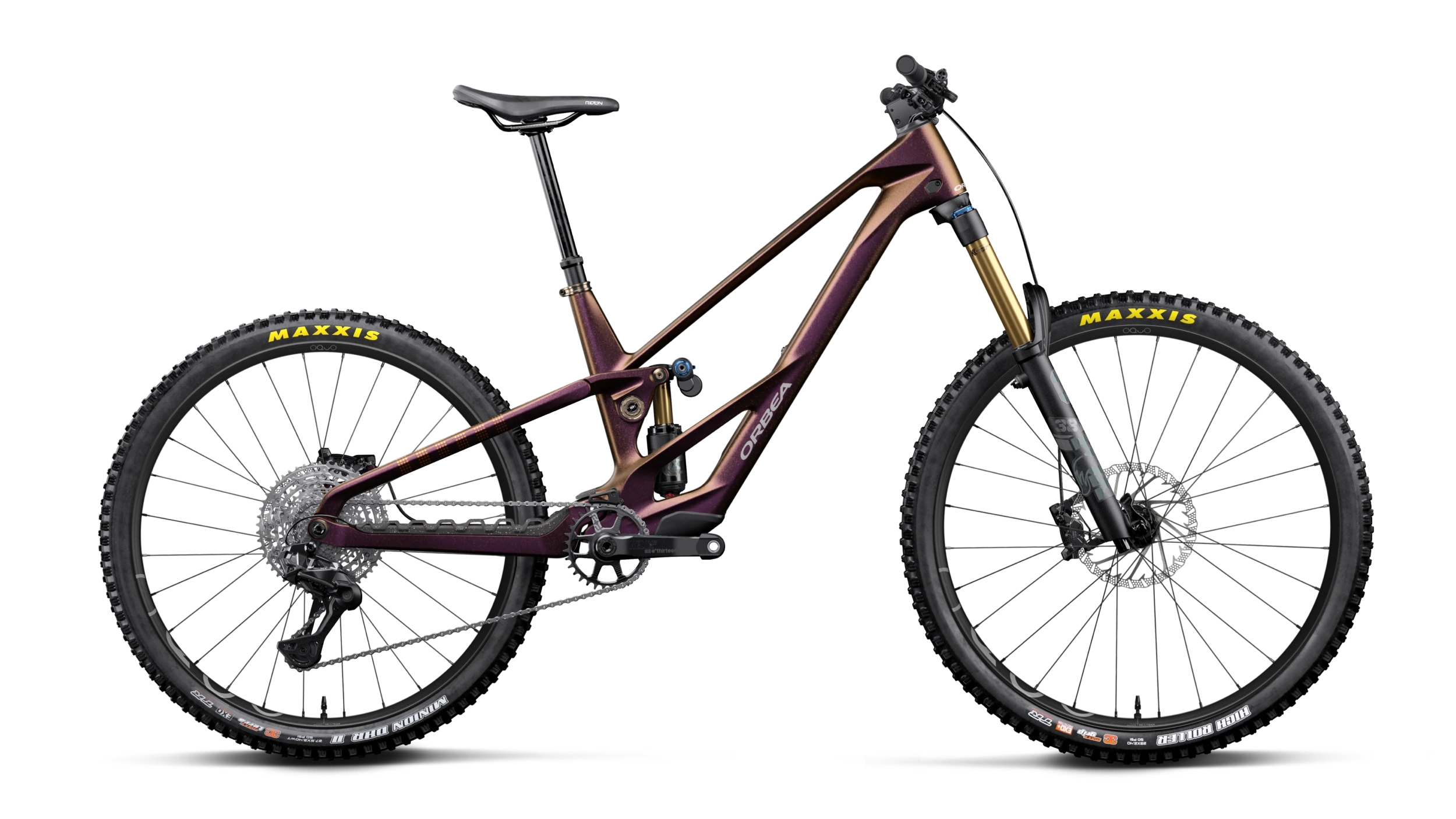 Orbea Rise Metallic Burgundy Red color bike