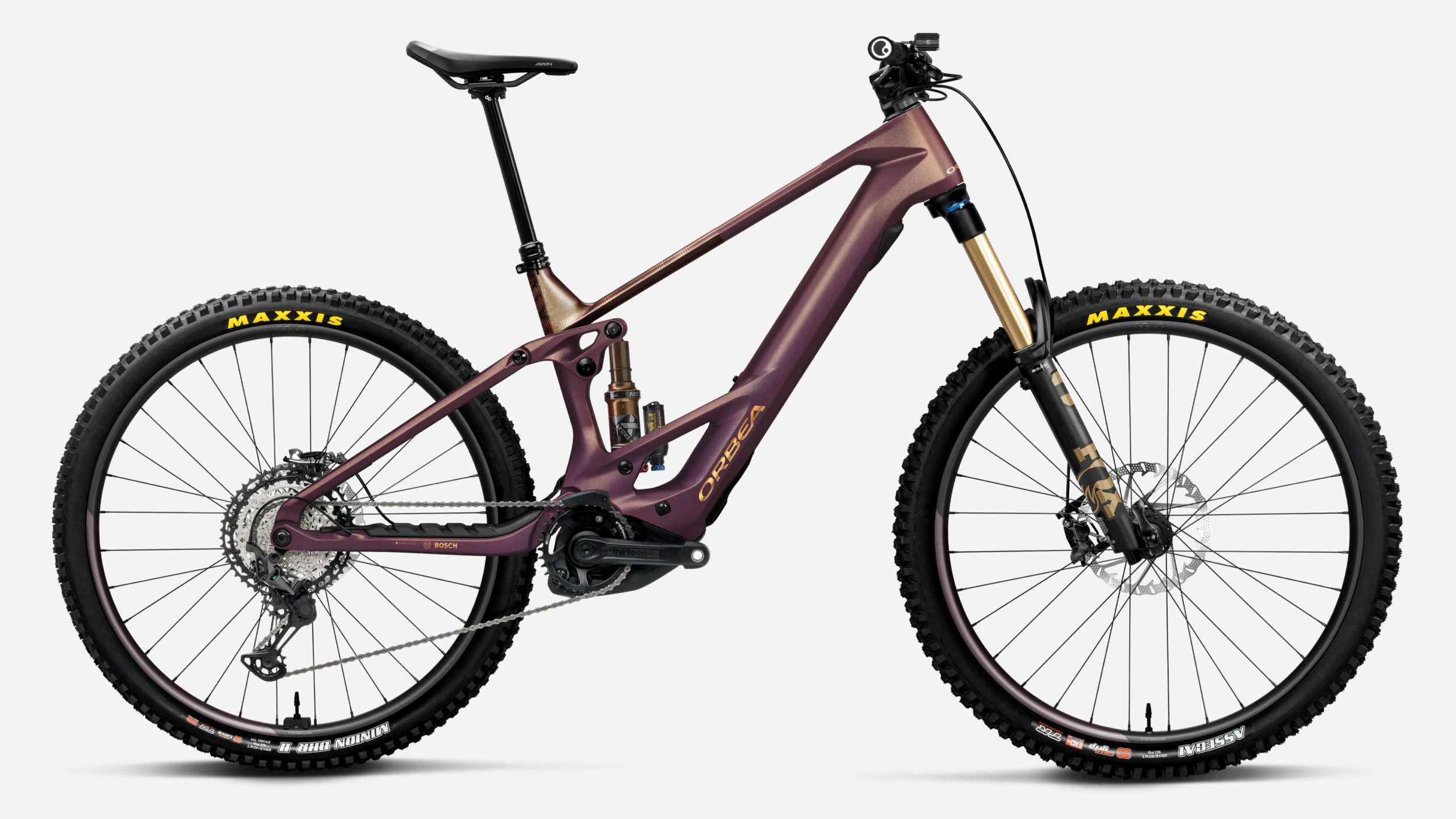 Orbea Rise Metallic Burgundy Red color bike